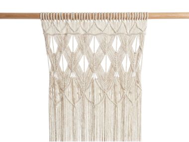 Hand embroidered cotton curtain TORCHON OM Showroom