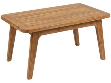 Rectangular teak garden central coffee table VANESSA OM Showroom