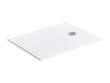Anti-slip rectangular composite material shower tray AQUAPURE M+ 80-100/80-120/80-140/80-160/90-100/90-120/90-140/90-160 OMNIRES