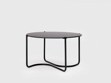 Round recycled PET central coffee table UDA H35 ONDARRETA