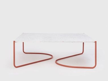Rectangular recycled PET central coffee table UDA H30 ONDARRETA