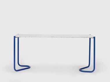 Rectangular recycled PET central coffee table UDA H40 ONDARRETA