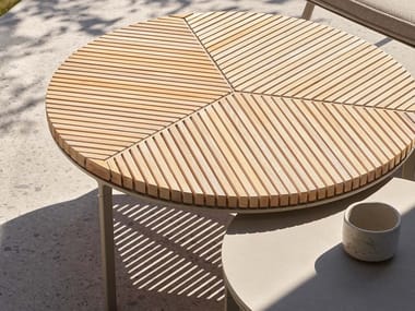 Round aluminium garden side table OPEN-AIR VIPP714/6