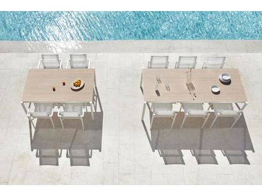 ORIGIN Aluminum table and porcelain stoneware top By POINT | design ...