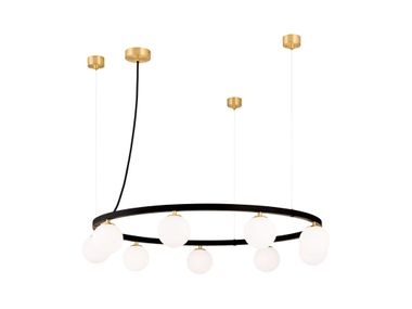 Luminária pendente de ferro e vidro TUMBLER ORION