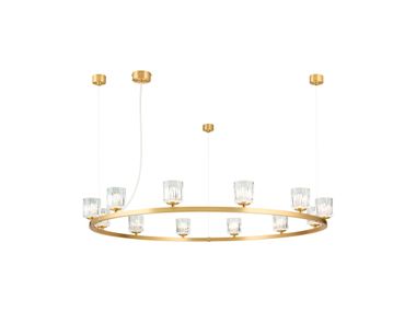 Luminária pendente de ferro e vidro TUMBLER ORION