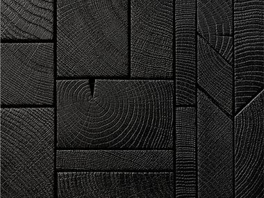 Pavimento/rivestimento in legno FORÊT ENDGRAIN BLACK OSCARONO