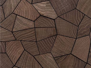 Pavimento/rivestimento in rovere OPUS ENDGRAIN SMOKE OSCARONO