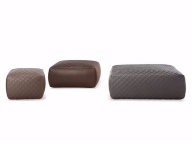 Leather pouf ASHLEY Minotti