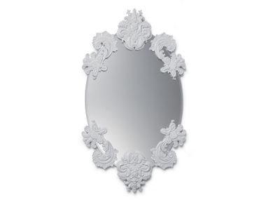 Specchio ovale da parete OVAL MIRROR W/O FRAME WHITE Lladró