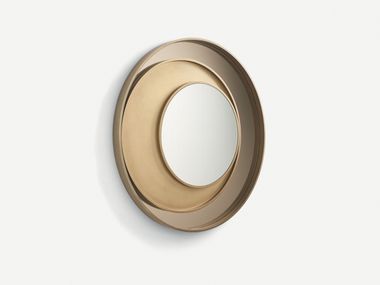 Specchio rotondo da parete con cornice ECLISSE Oasis