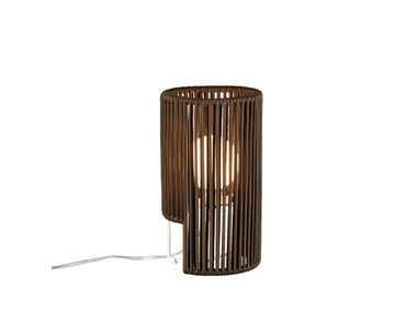 LED metal and recycled cord table lamp HABE Olé Lighting