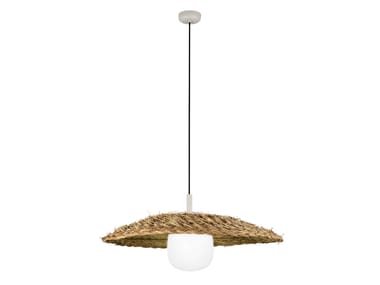 Lampada a sospensione per esterno a LED in fibre vegetali ILLA Olé Lighting