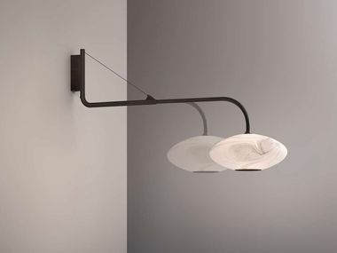 Lampada da parete orientabile a LED in alluminio e vetro ASTRELLE ELLIX AP Olev