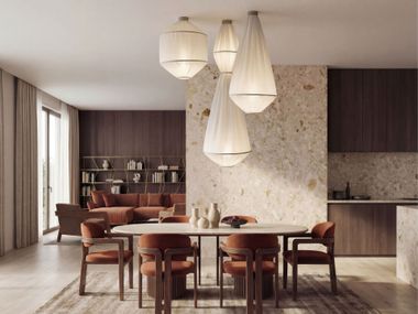 Fabric pendant lamp MUTAFORMA OliveLab