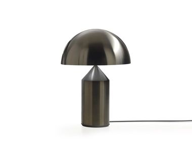 Aluminium table lamp ATOLLO NICKEL Oluce