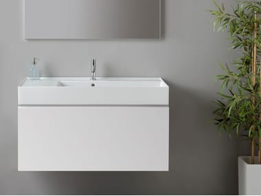 Olympia Ceramica, DROP Mobile lavabo in acciaio con porta asciugamani