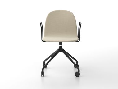 Swivel chair with armrests TERRA SWIVEL Omelette Editions