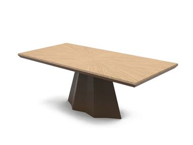 Rectangular extending table with sculptural base FAN Ozzio Italia