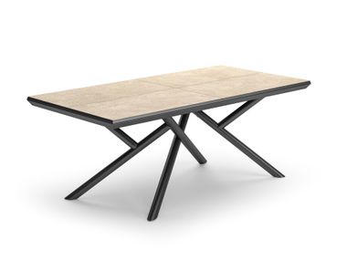 Extending rectangular Marble Glass table RANDOM Ozzio Italia
