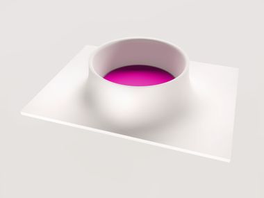 Round countertop Silkstone® washbasin ALBA ON PAA