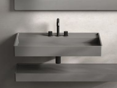 Rectangular countertop Silkstone® washbasin INFINITY PAA