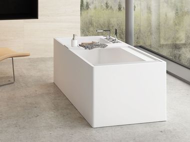 Rectangular freestanding Silkstone® bathtub INFINITY PAA