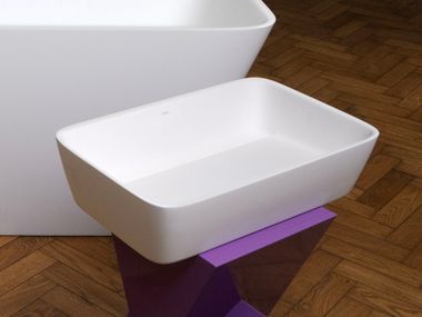 Rectangular countertop washbasin QUADRO ON PAA