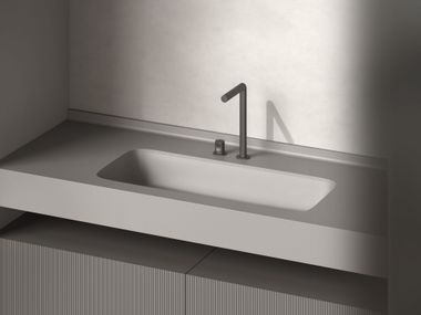Rectangular countertop or wall-mounted washbasin QUADRO PAA