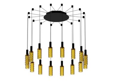 Lampada a sospensione a LED in vetro SCENT PIXEL PANZERI