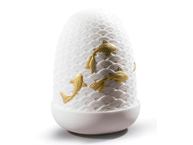 Lladró, KOI DOME Lampada da tavolo a LED ricaricabile in porcellana