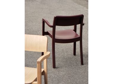 PASTIS Stackable wooden chair with armrests By Hay | design Julien Renault