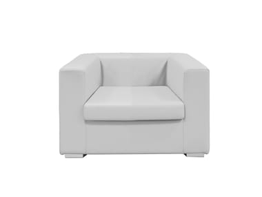 Eco-leather armchair with fire retardant padding PERLA | Armchair