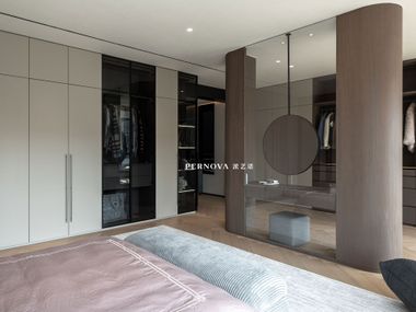 Mobiliario de dormitorio a medida Bedroom Wall Panels & Cabinetry Wood Veneer PERNOVA