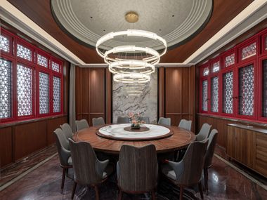 Wood veneer boiserie Chinese-Style Living Room Wall Panels PERNOVA