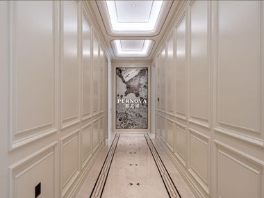Boiserie en placage de bois Corridor Wood Veneer PERNOVA