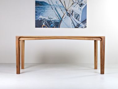 Rectangular solid wood table PERO HOOKL und STOOL