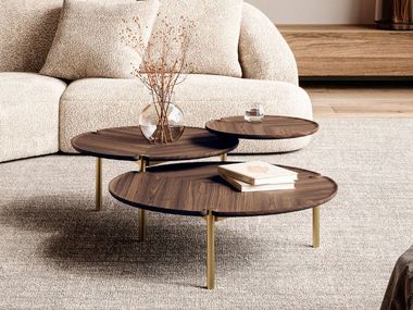 Wooden central coffee table LEAF PER/USE