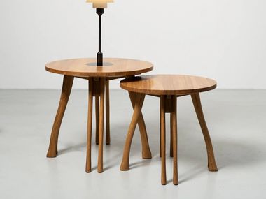 Round wooden coffee table PH AXE TABLE LOUNGE PH Pianos & PH Furniture