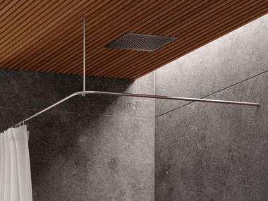 Supporto per tende doccia in acciaio inox L-SHAPED PHOS