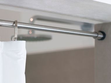 Stainless steel shower curtain rod CLAMP ROD PHOS