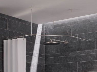 Stainless steel shower curtain rod PENTAGONAL PHOS