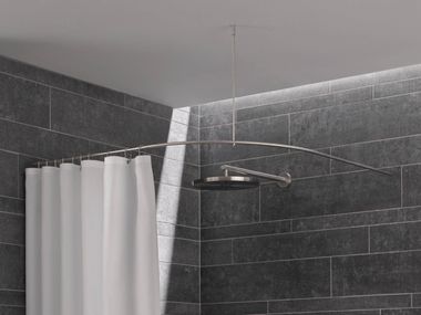 Stainless steel shower curtain rod QUARTER CIRCLE PHOS
