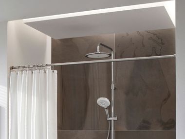 Stainless steel shower curtain rod STRAIGHT Ø20MM PHOS
