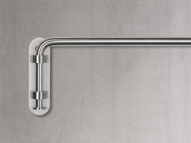 Stainless steel shower curtain rod SWIVELLING PHOS