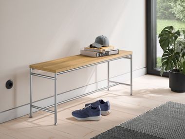 Panca in acciaio inox e legno KABA PHOS