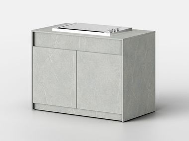 Cosmotech outdoor kitchen with teppanyaki plate PILAN - COMP. 8 PILAN