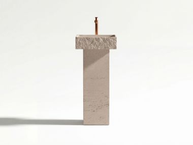 Freestanding natural stone washbasin TRAZA PIMAR