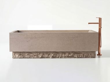 Rectangular natural stone bathtub TRAZA PIMAR