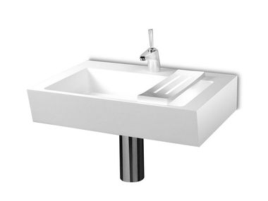 Lavabo rotondo sospeso in resina PLANO INCLINADO Vallvé